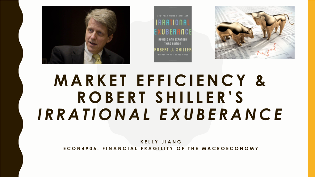 Market Efficiency & Robert Shiller's Irrational