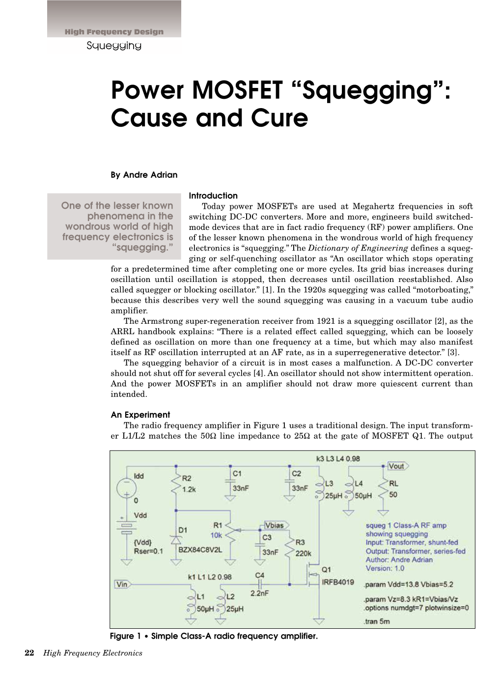 Power MOSFET “Squegging”: Cause and Cure