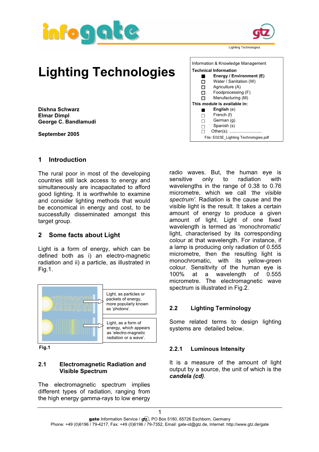 Lighting Technologies