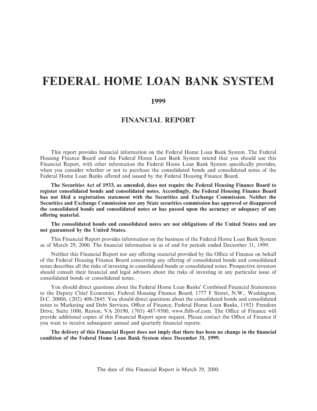 Federal Home Loan Bank System