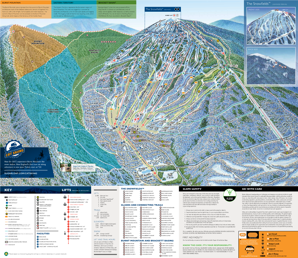 The Snowfields™ (Measured in Vertical Feet) Slope Safety Ski with Care Key Lifts 1 High Rigger 7 White Nitro Ext