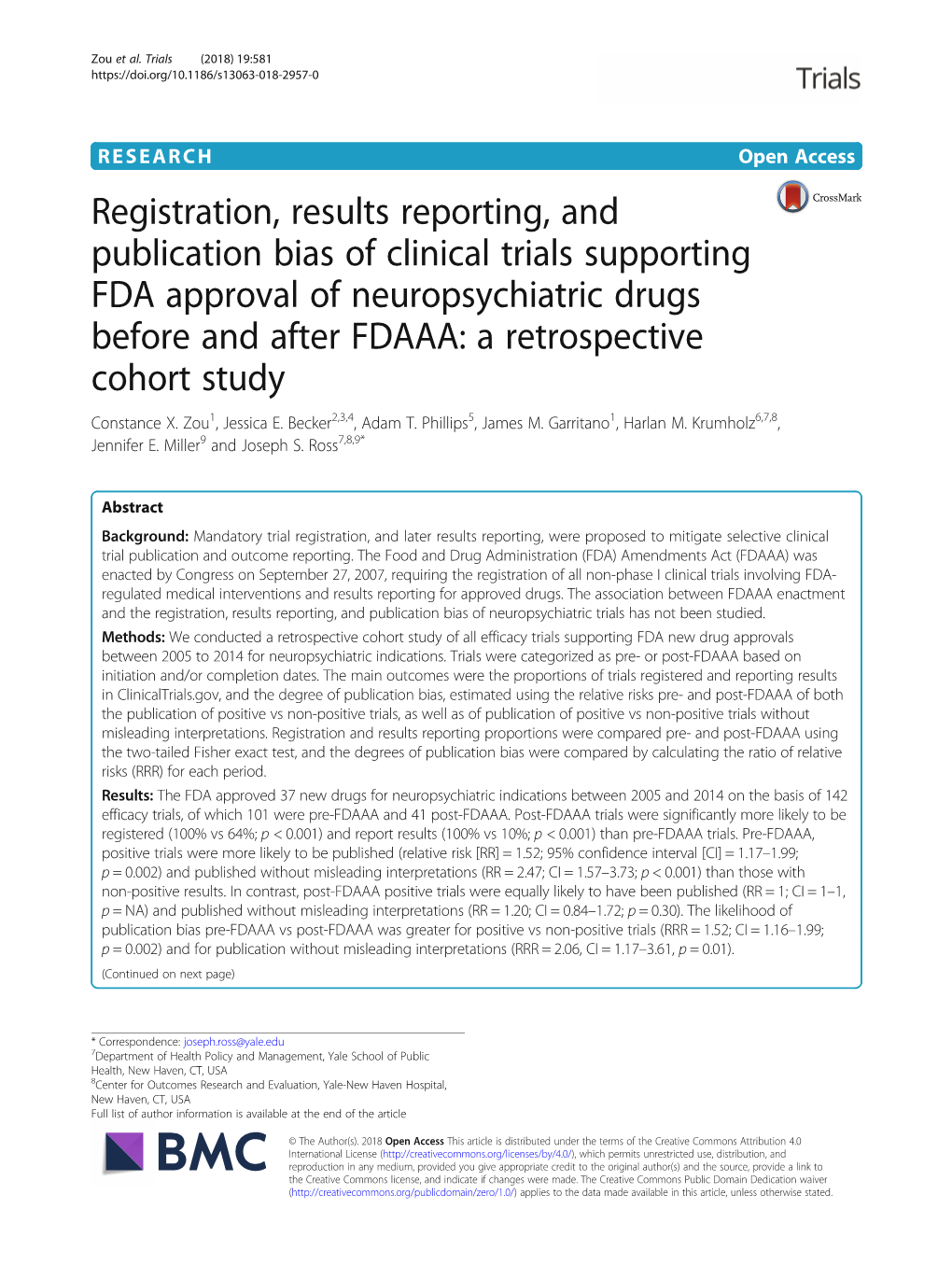 Registration, Results Reporting, and Publication Bias of Clinical Trials Supporting FDA Approval of Neuropsychiatric Drugs Befor