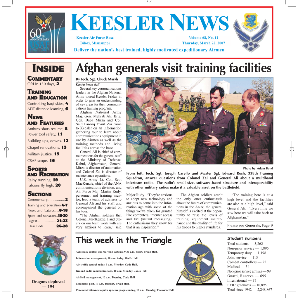 KEESLER NEWS Keesler Air Force Base Volume 68, No