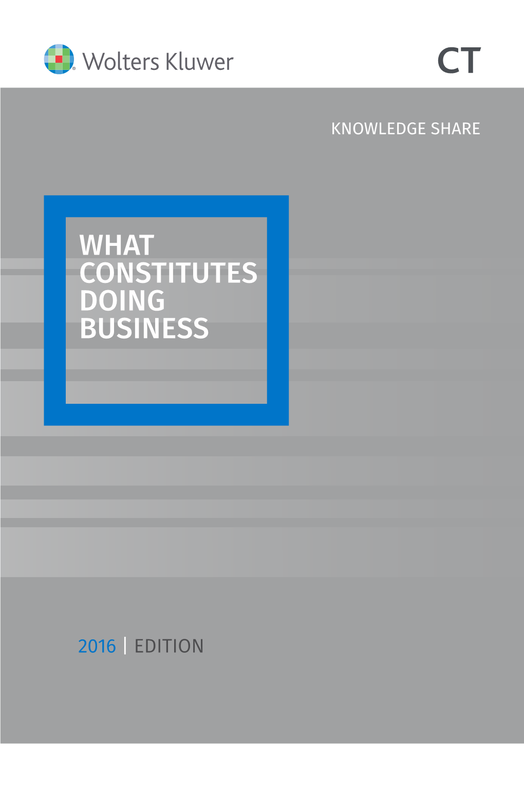 What Constitutes Doing Business
