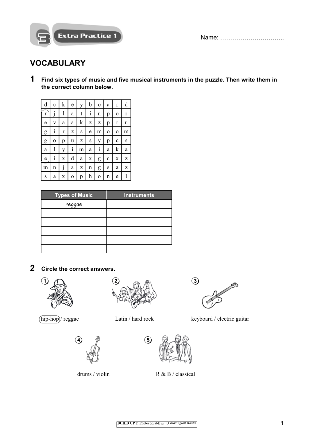 Build up 2 Test Factory - Unit 3 Extra Practice 1