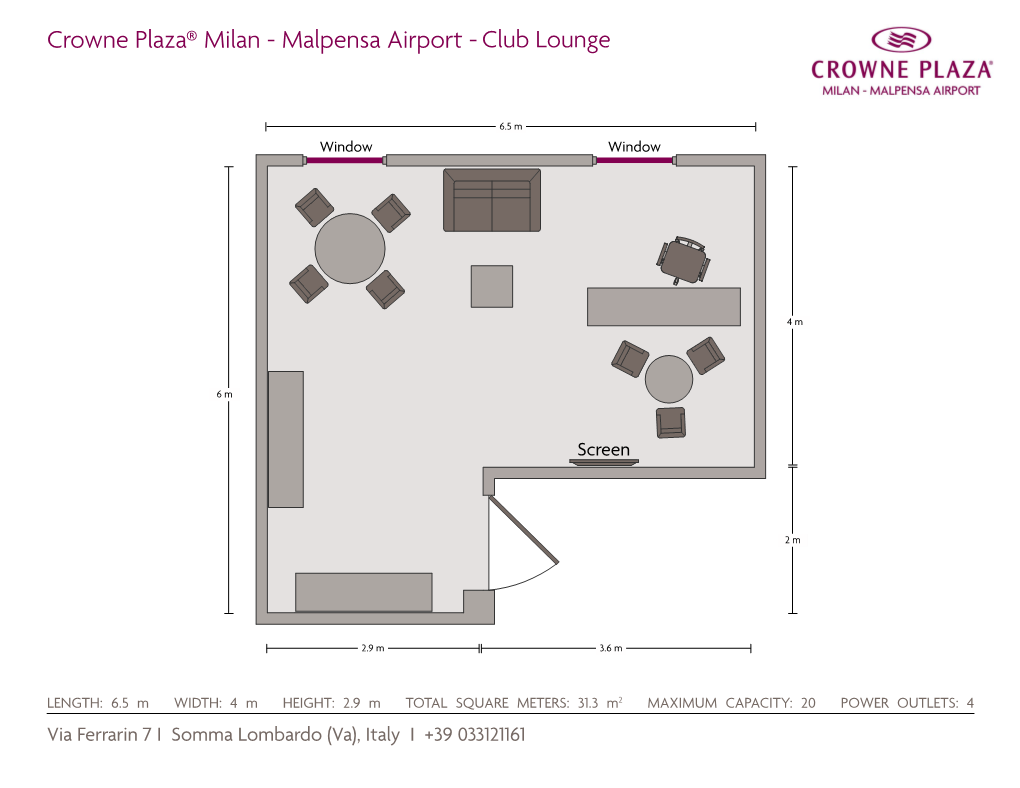 Crowne Plaza® Milan - Malpensa Airport - Club Lounge