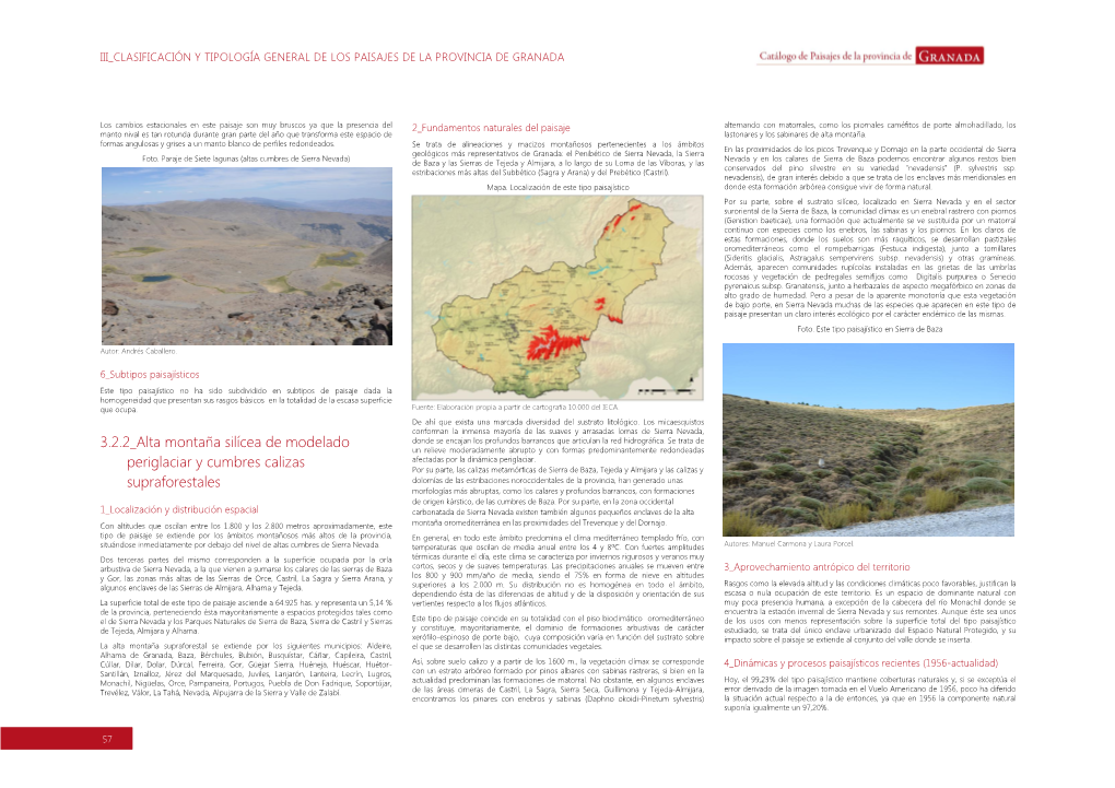 Alta Montaña Silícea De Modelado Periglaciar Y Cumbres Calizas