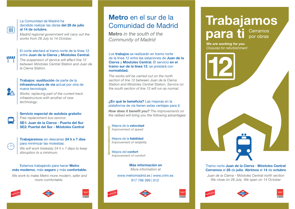 AAFF Metro Cierre Obras Linea12 Triptico A4.Pdf 1 09/07/2018 14:07:23