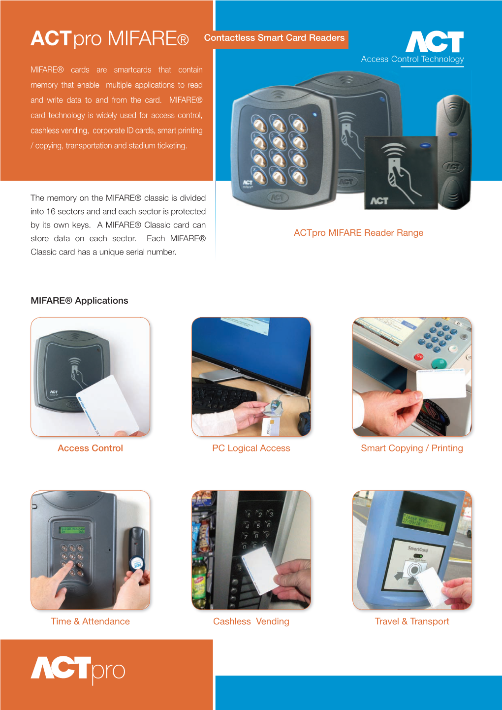 Actpro MIFARE® Contactless Smart Card Readers