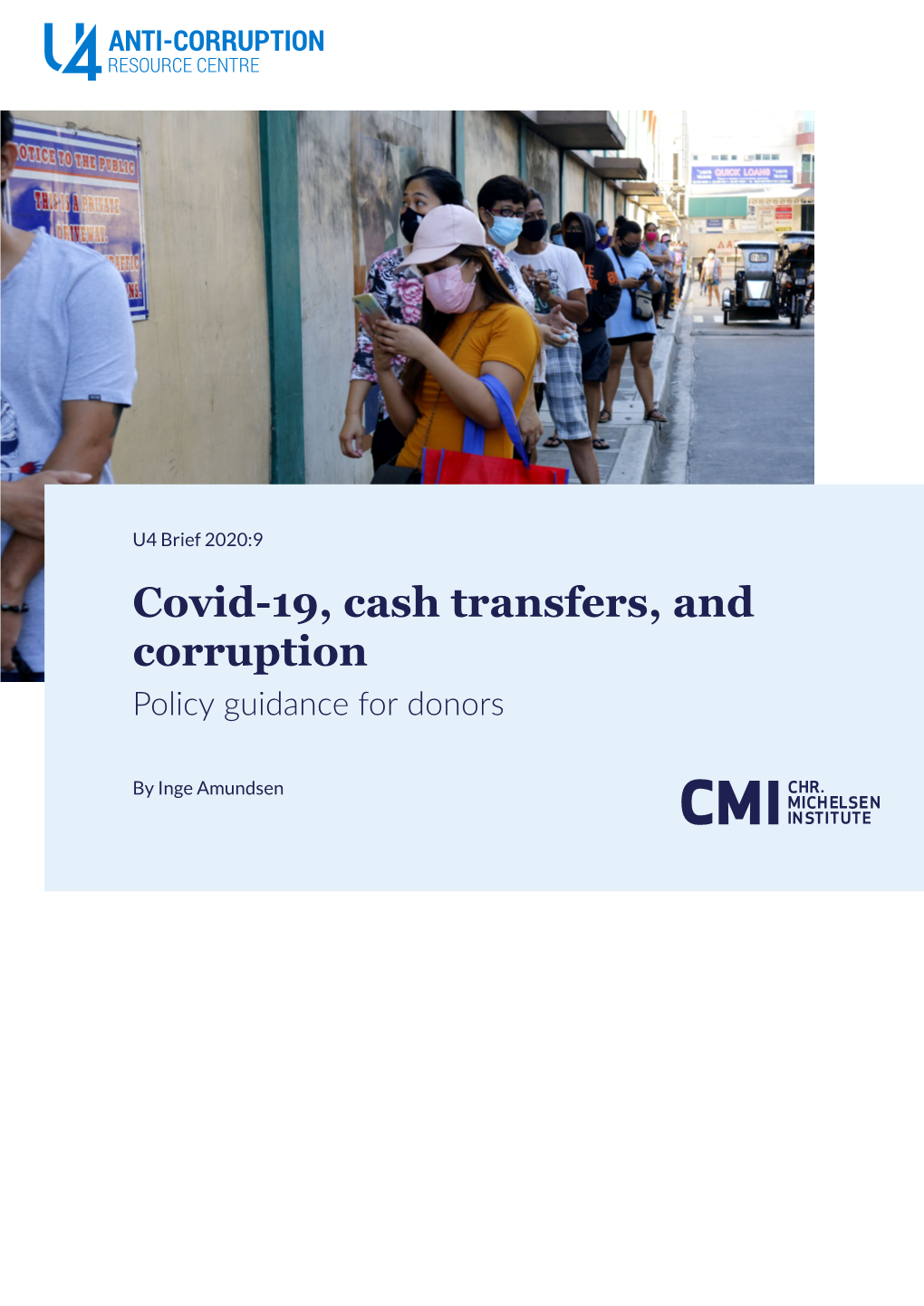 Covid-19, Cash Transfers, and Corruption Policy Guidance for Donors