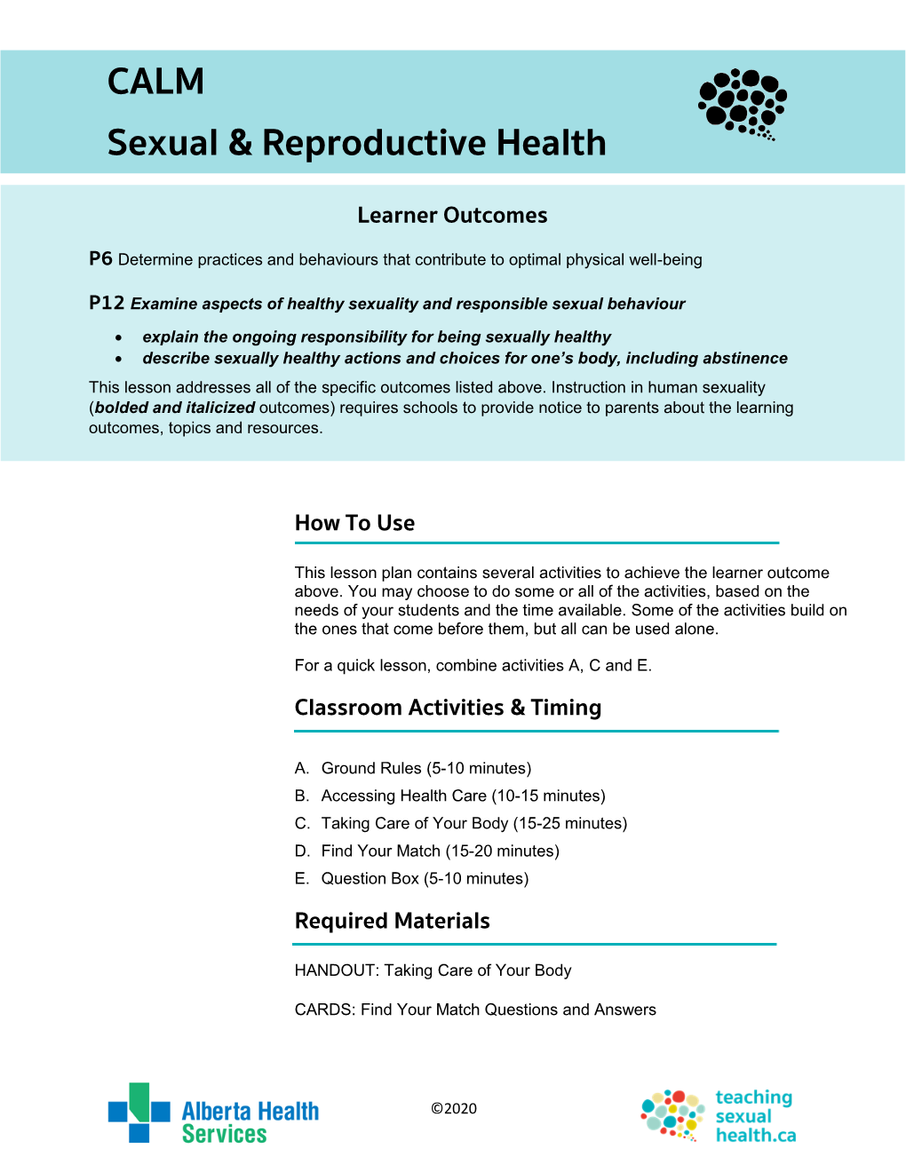 CALM Sexual & Reproductive Health