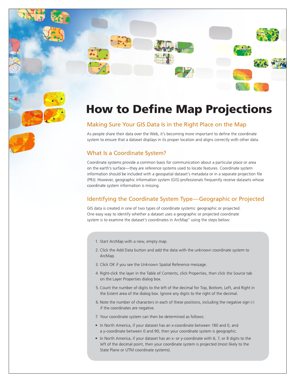 How to Define Map Projections