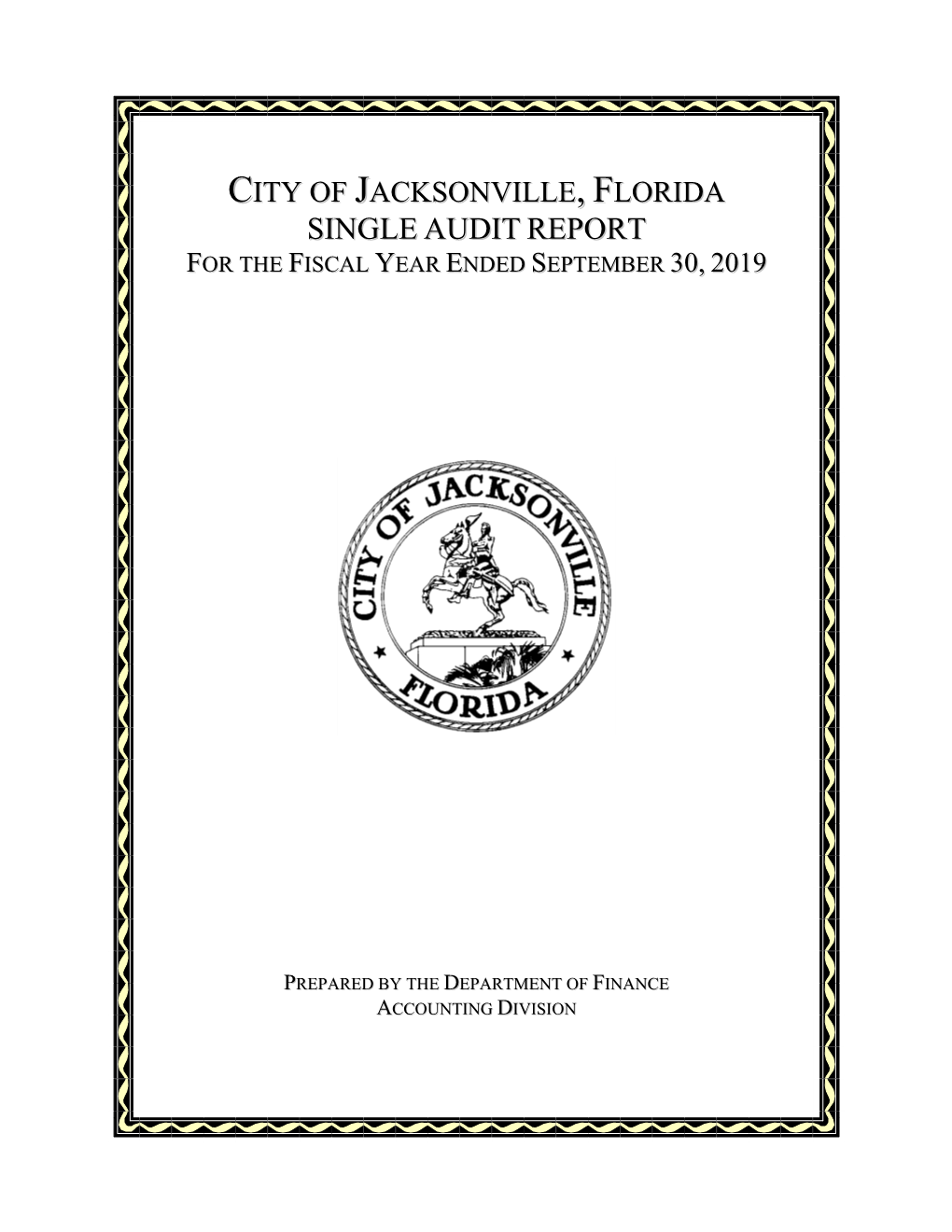 Single Audit Report for the Fiscal Year Ended September 30, 2019