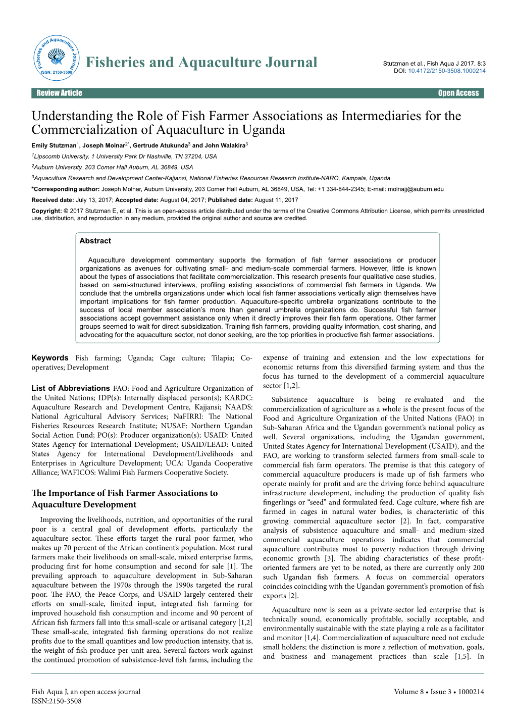 Understanding the Role of Fish Farmer Associations As