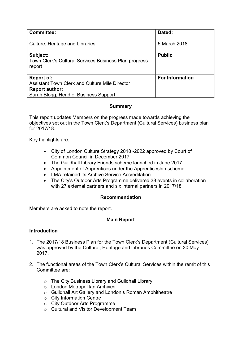 Committee Report Template