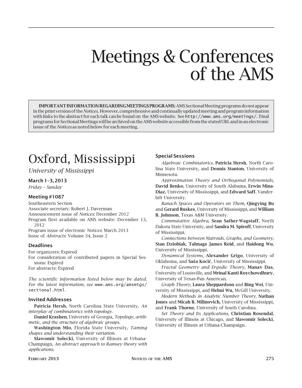 Meetings & Conferences of The