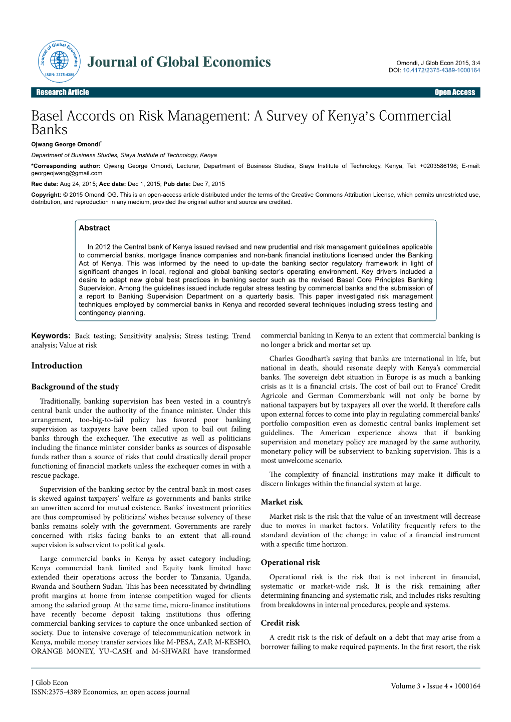 Basel Accords on Risk Management