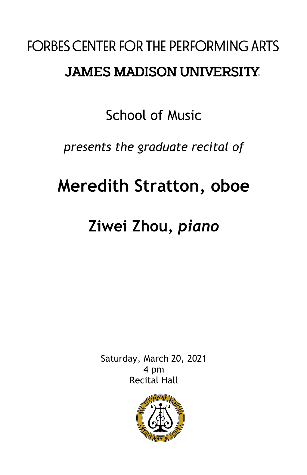 Recital Program