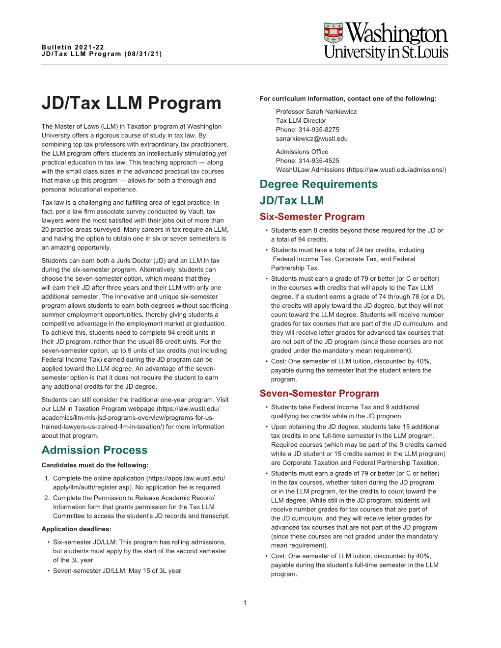 JD/Tax LLM Program (08/31/21)