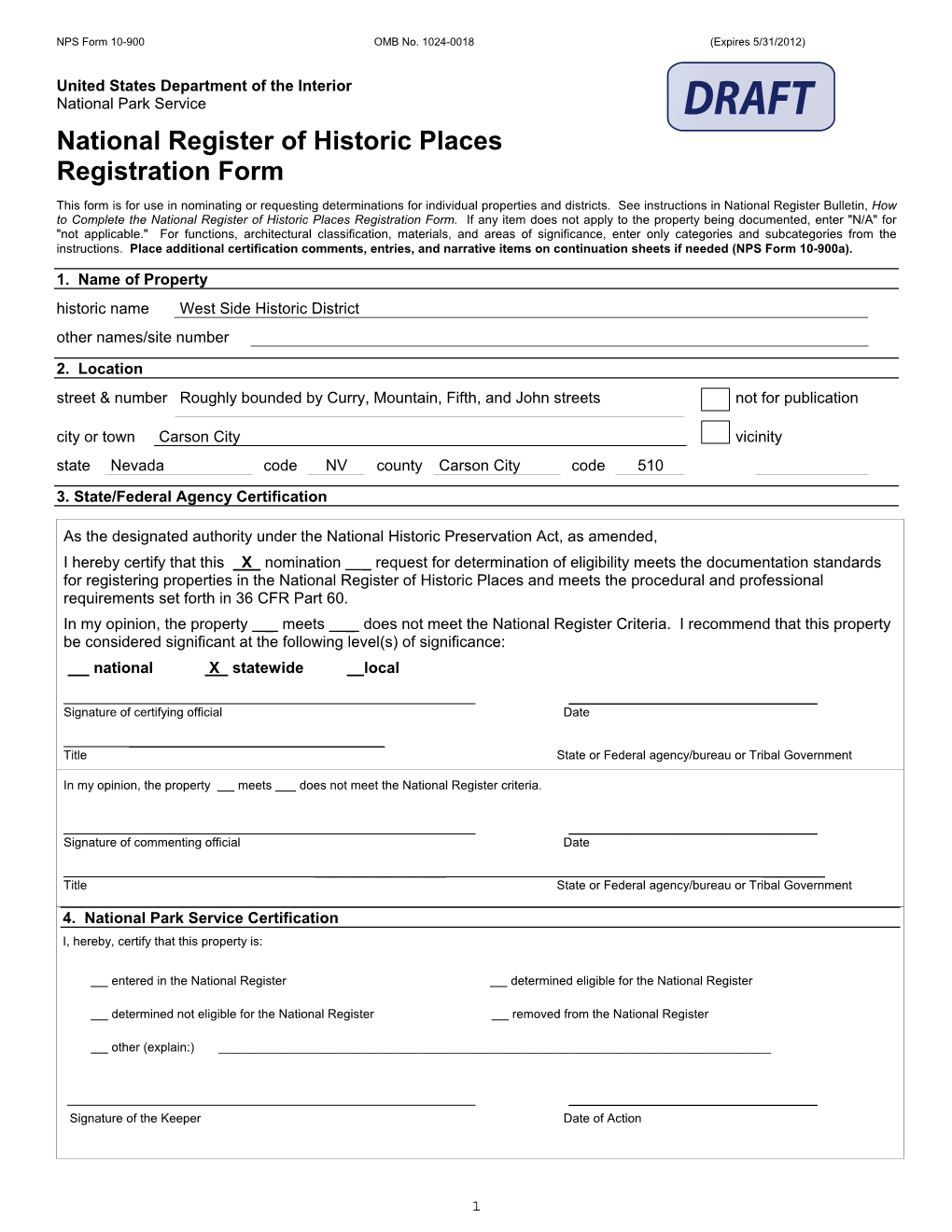 National Register of Historic Places Registration Form