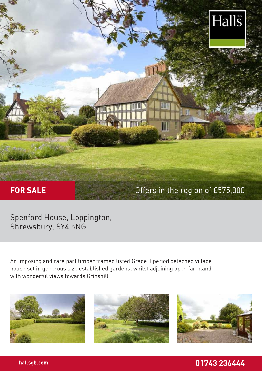 Spenford House, Loppington, Shrewsbury, SY4 5NG 01743