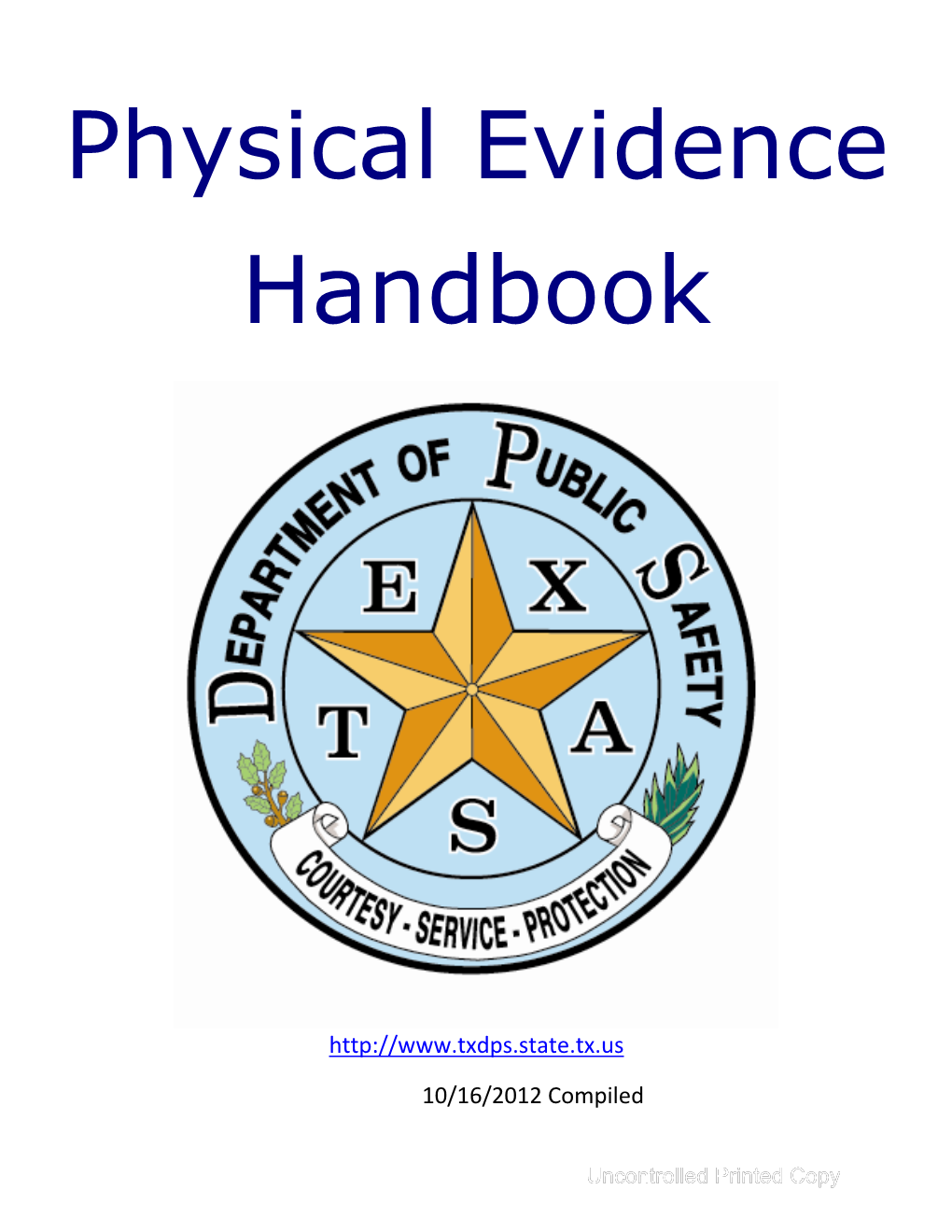 Physical Evidence Handbook