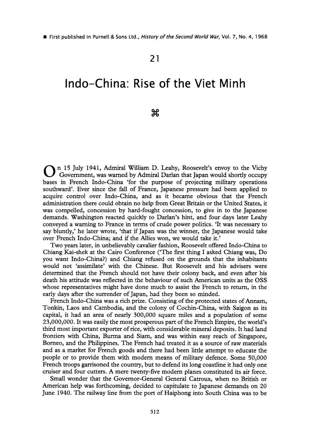 Indo-China: Rise of the Viet Minh