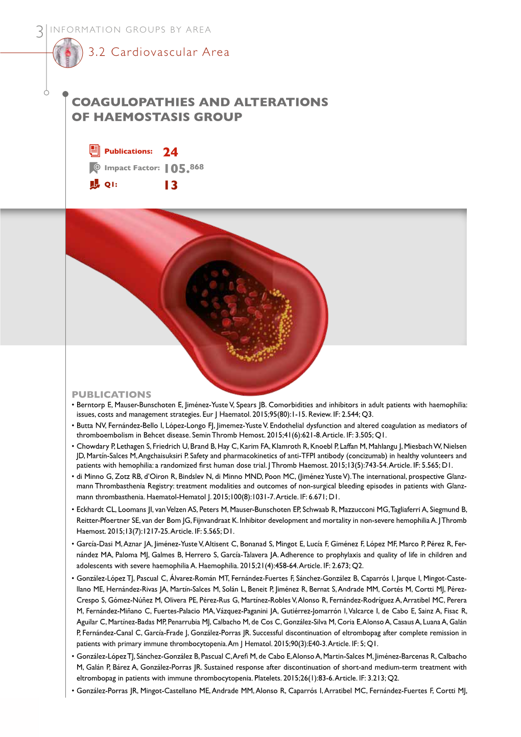 3.2 Cardiovascular Area COAGULOPATHIES AND