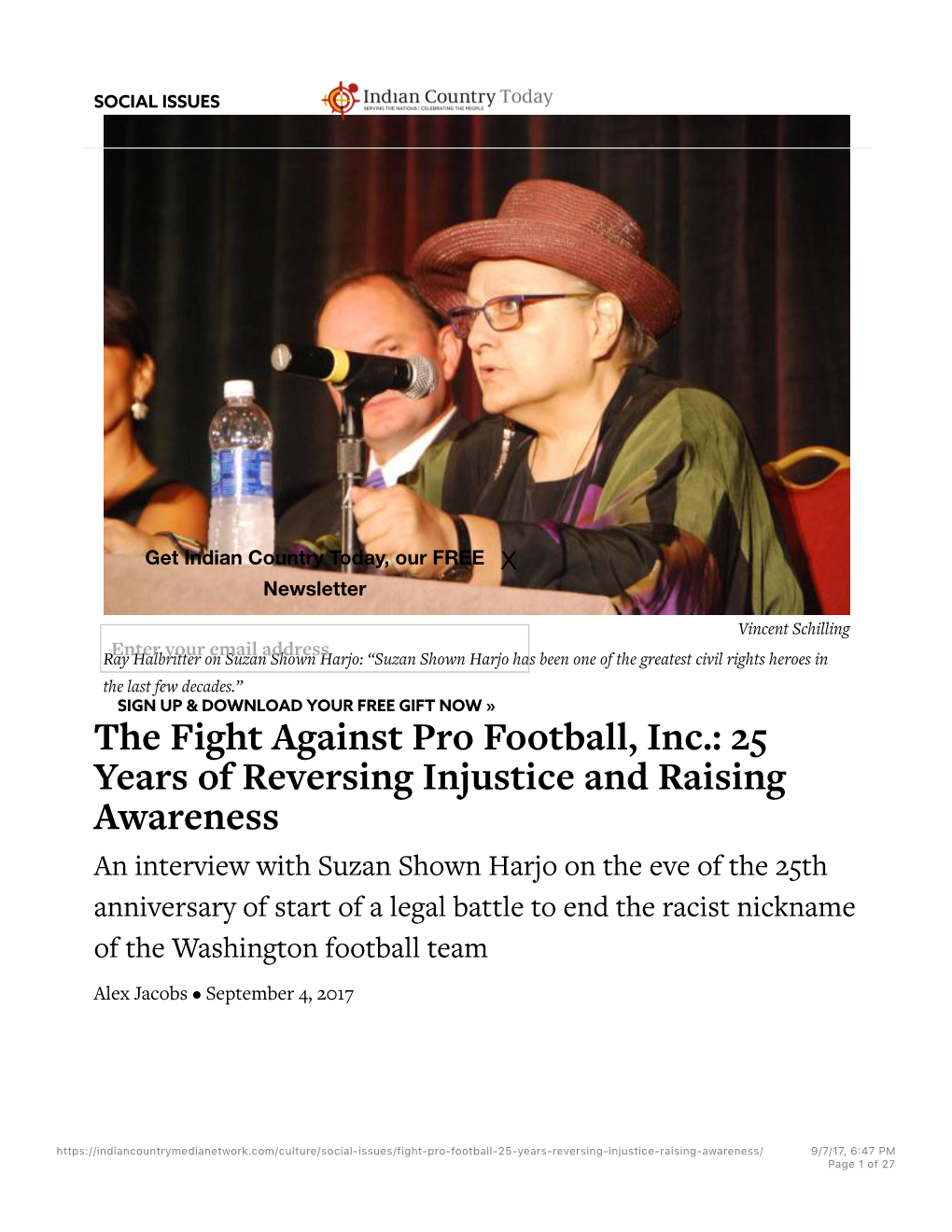 The Fight Against Pro Football, Inc