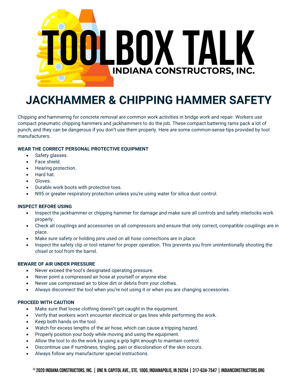 Jackhammer & Chipping Hammer Safety