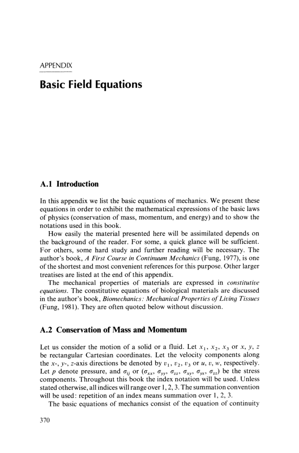 Basic Field Equations