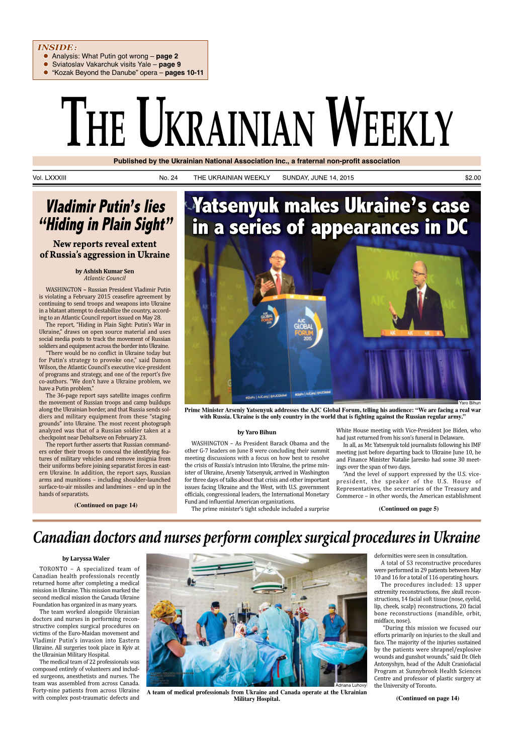 The Ukrainian Weekly, 2015