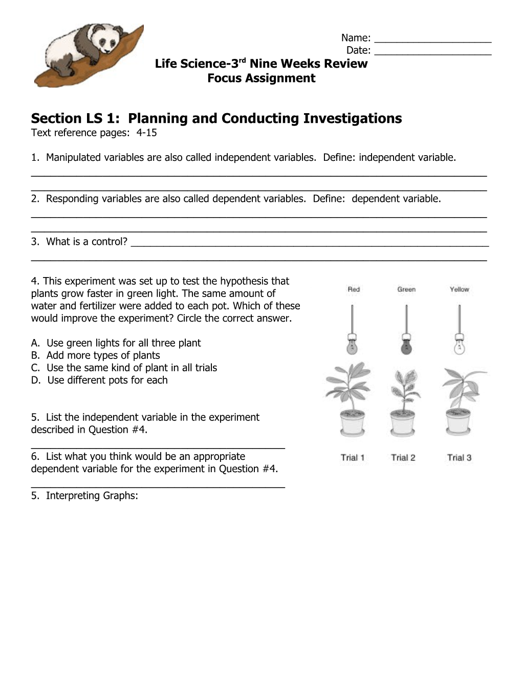 Life Science-3Rd Nine Weeks Review