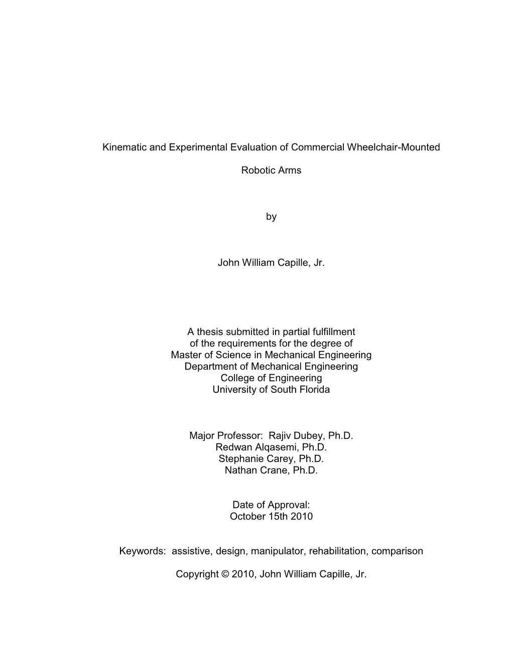 Kinematic and Experimental Evaluation of Commercial Wheelchair-Mounted