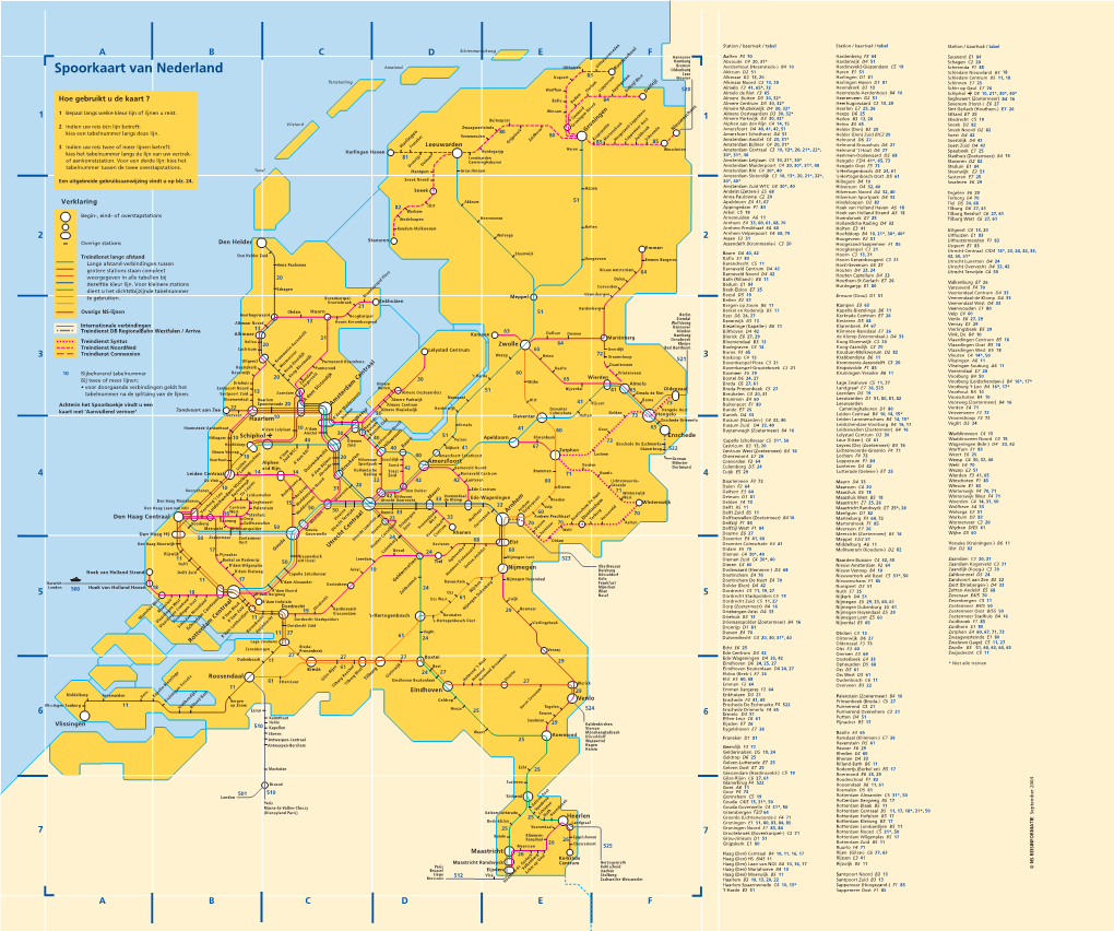 Spoorkaart Van Nederland