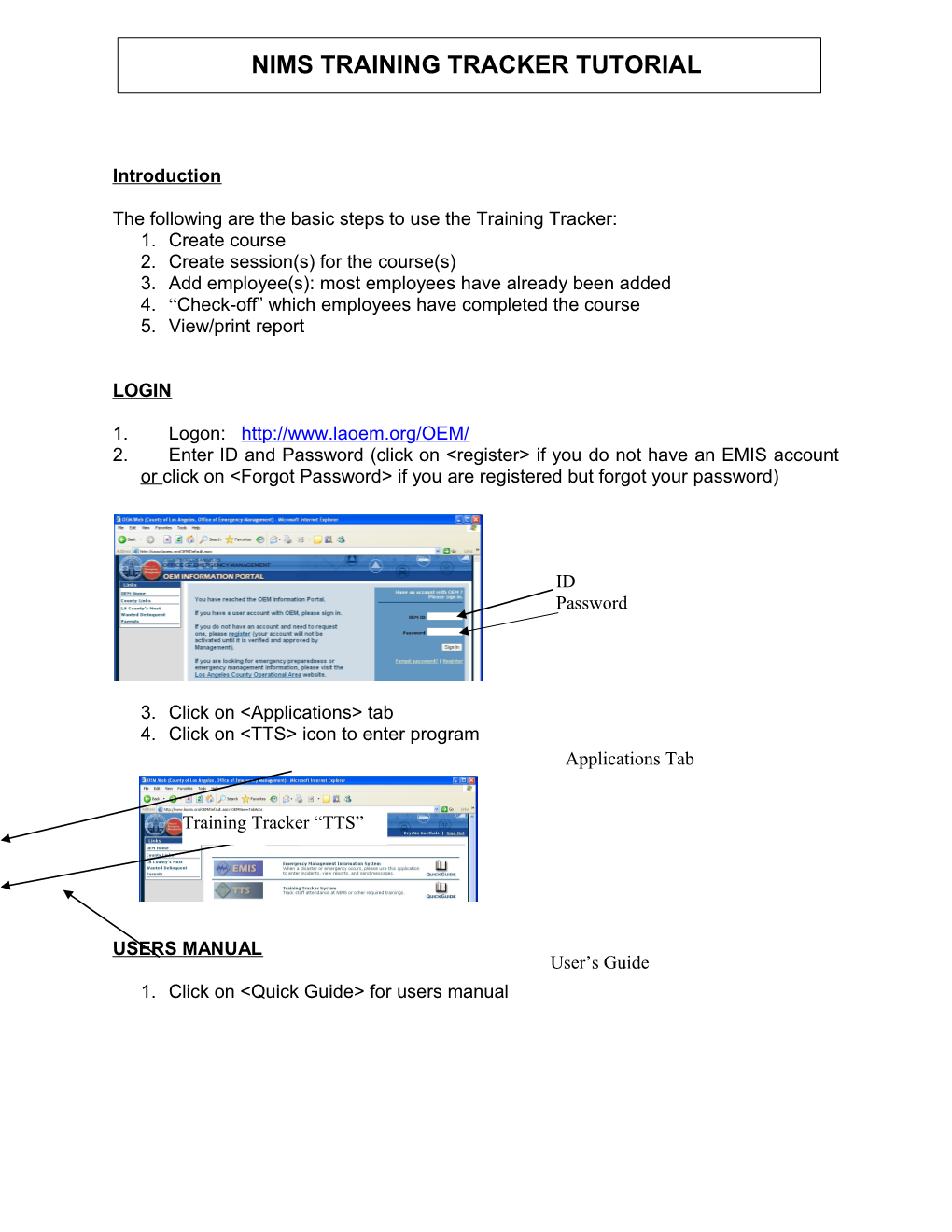 Nims Training Tracker