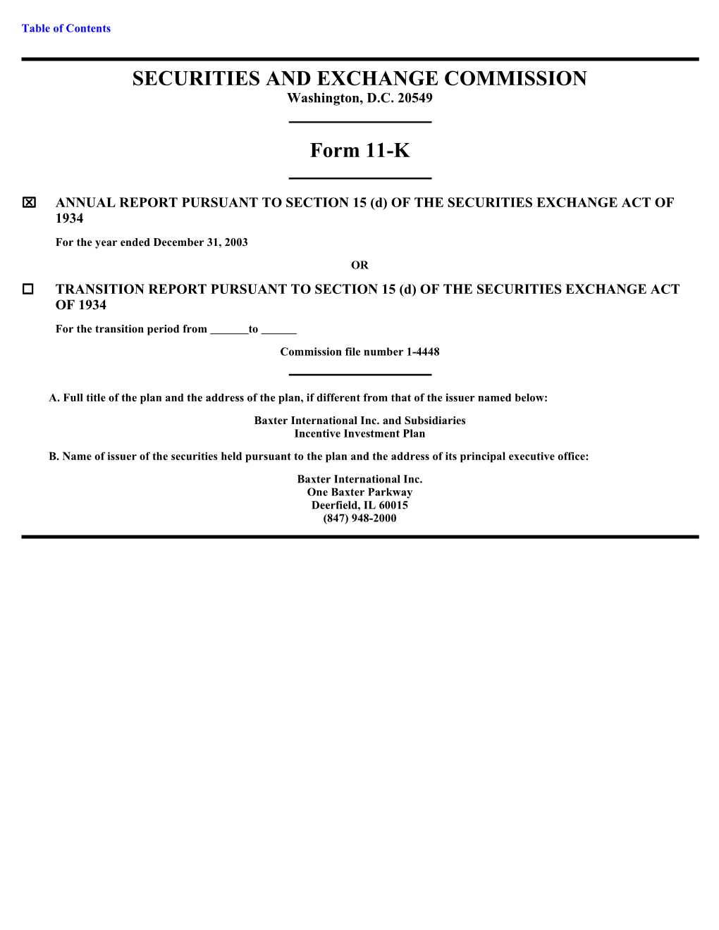 SECURITIES and EXCHANGE COMMISSION Form 11-K