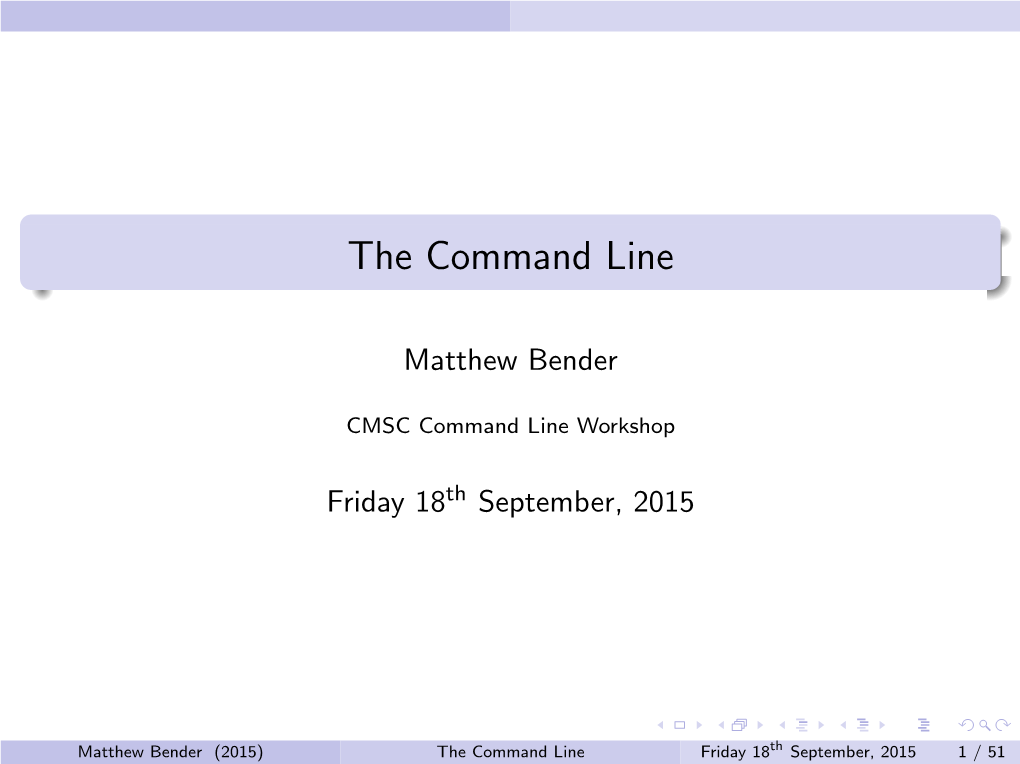 The Command Line