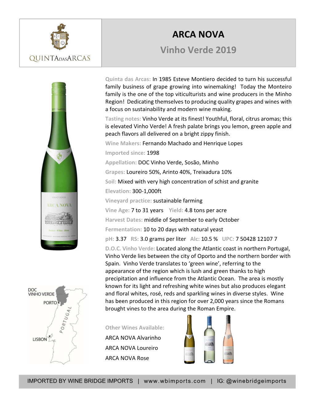 ARCA NOVA Vinho Verde 2019