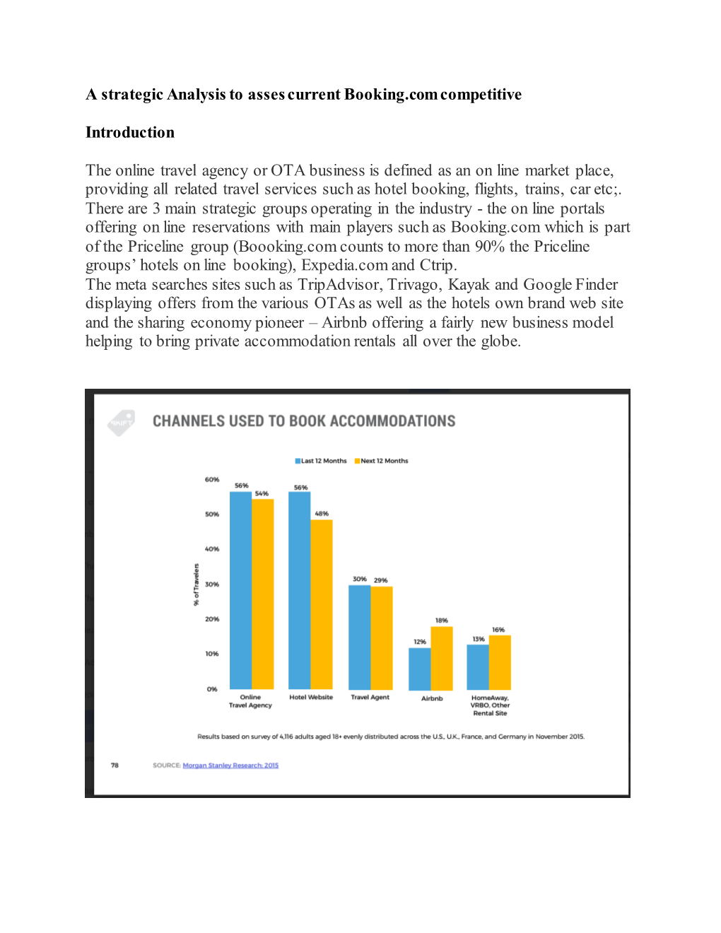 A Strategic Analysis to Asses Current Booking.Com Competitive