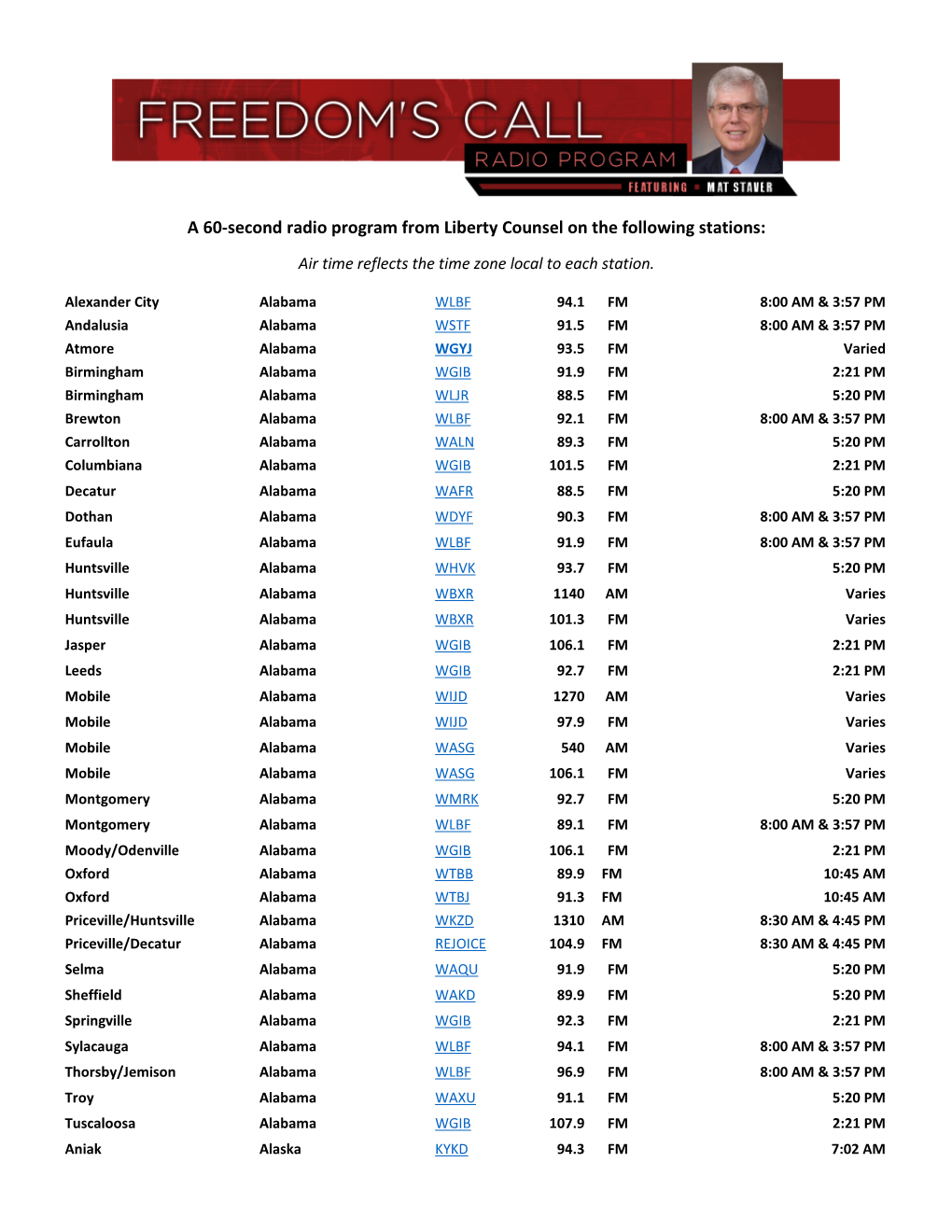 Station List