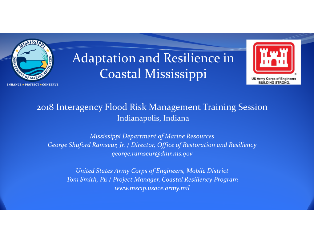 Adaptation and Resilience in Coastal Mississippi