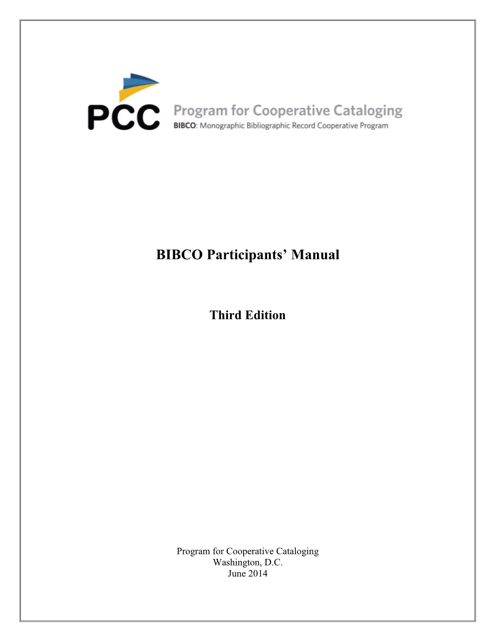 BIBCO Participants' Manual