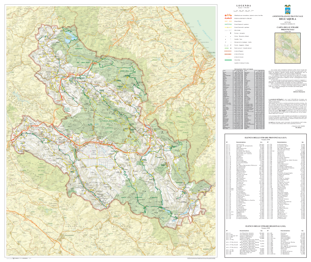 Carta Delle Strade Provinciali