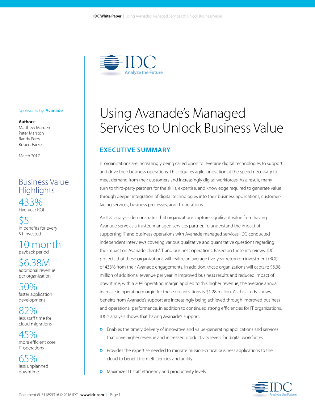 Using Avanade's Managed Services to Unlock Business Value