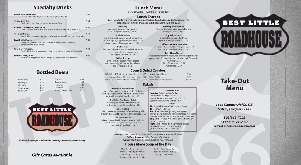 Take-Out Menu