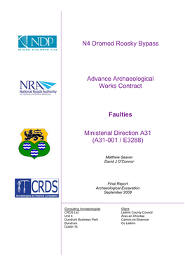 N4 Dromod Roosky Bypass Advance Archaeological Works Contract Faulties Ministerial Direction