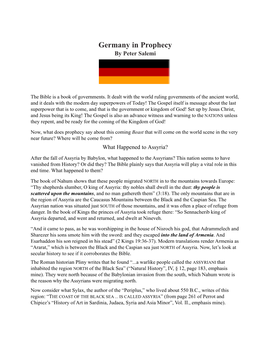 Germany in Prophecy by Peter Salemi