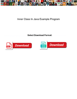 Inner Class in Java Example Program