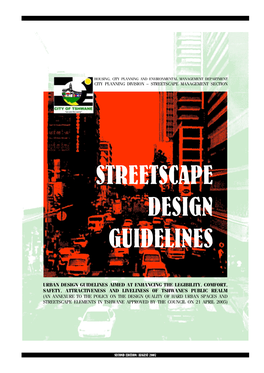 Streetscape Design Guidelines